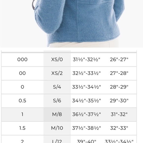 Chicos Boiled Wool Motorcycle Jacket Blue Silver - Picture 9 of 9